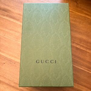 Green Gucci Shoe Box and Tissue Paper